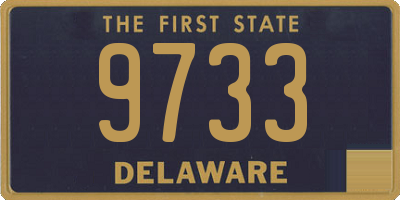 DE license plate 9733