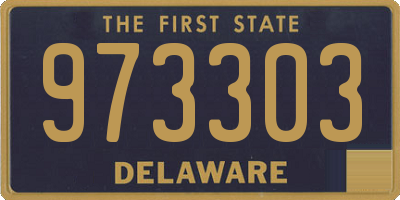 DE license plate 973303