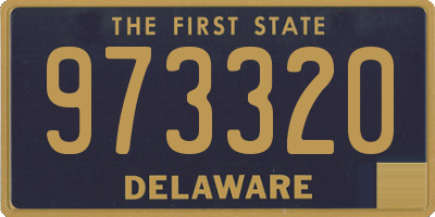 DE license plate 973320