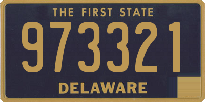 DE license plate 973321