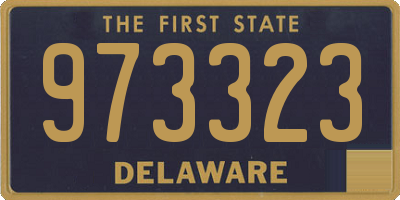 DE license plate 973323