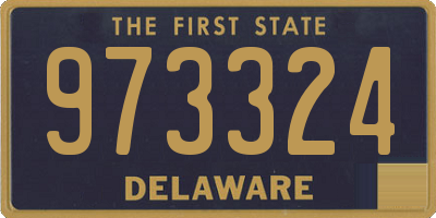 DE license plate 973324