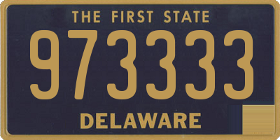 DE license plate 973333