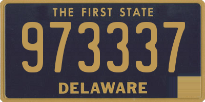 DE license plate 973337