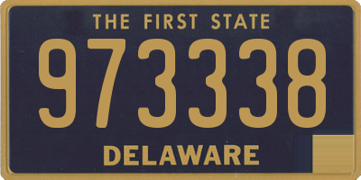 DE license plate 973338