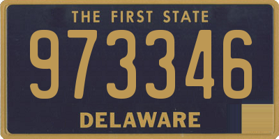 DE license plate 973346