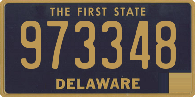 DE license plate 973348