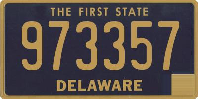 DE license plate 973357