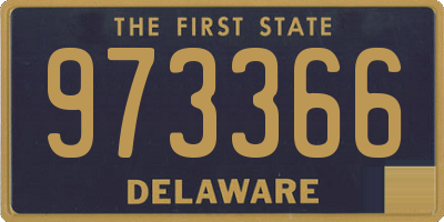 DE license plate 973366