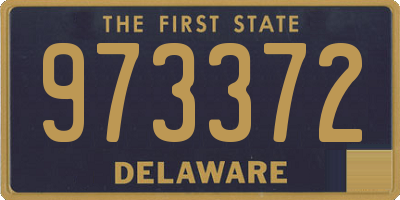 DE license plate 973372