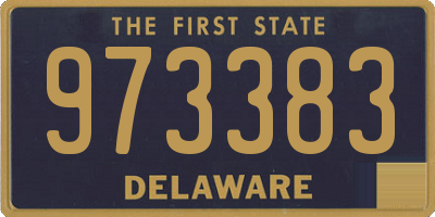 DE license plate 973383
