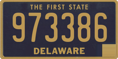 DE license plate 973386