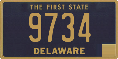 DE license plate 9734