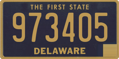 DE license plate 973405