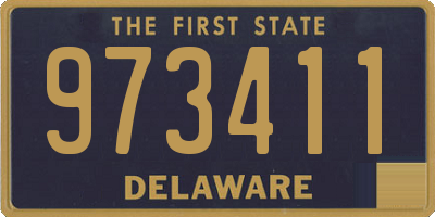 DE license plate 973411