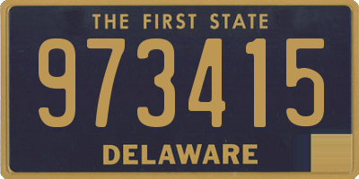 DE license plate 973415