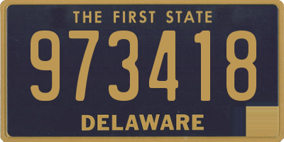 DE license plate 973418