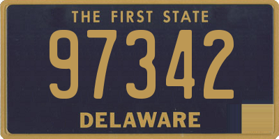 DE license plate 97342