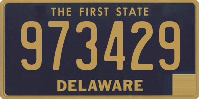 DE license plate 973429