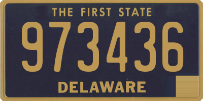 DE license plate 973436