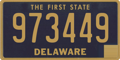 DE license plate 973449