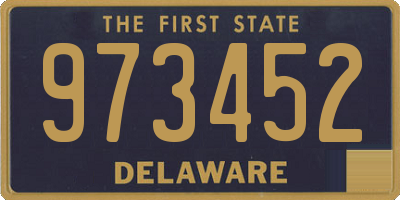 DE license plate 973452