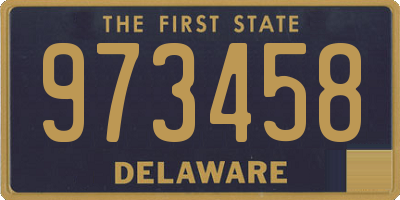 DE license plate 973458