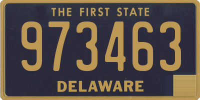 DE license plate 973463