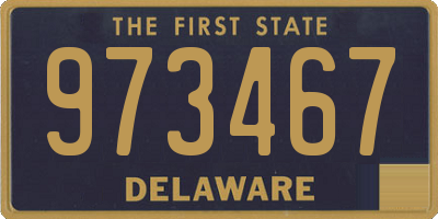DE license plate 973467