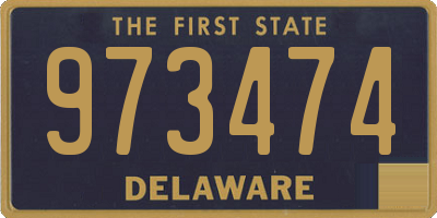 DE license plate 973474