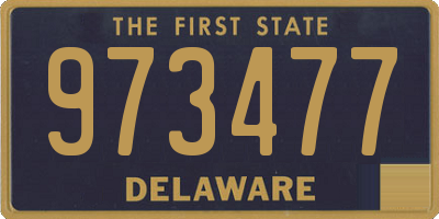 DE license plate 973477