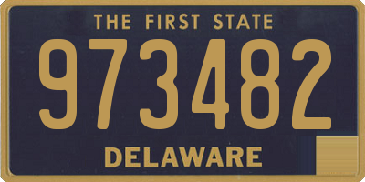 DE license plate 973482