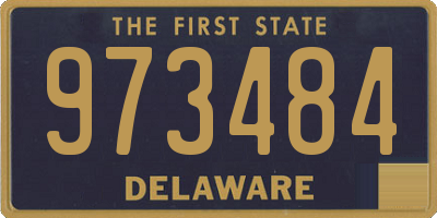 DE license plate 973484