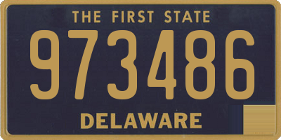 DE license plate 973486