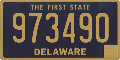 DE license plate 973490