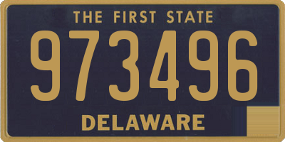 DE license plate 973496