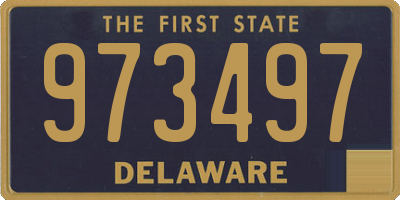 DE license plate 973497