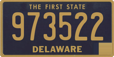 DE license plate 973522