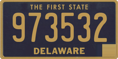 DE license plate 973532