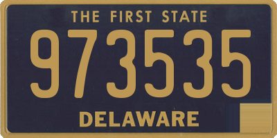 DE license plate 973535