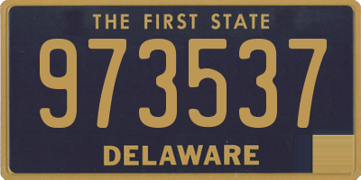 DE license plate 973537