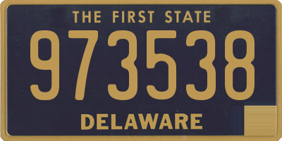 DE license plate 973538