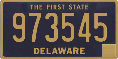 DE license plate 973545
