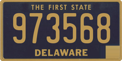 DE license plate 973568