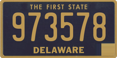 DE license plate 973578