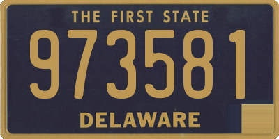 DE license plate 973581