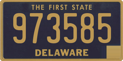 DE license plate 973585