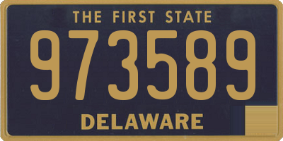 DE license plate 973589
