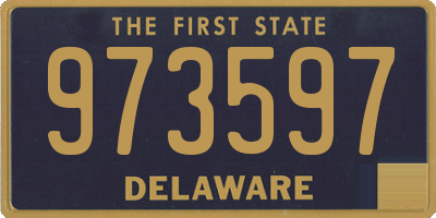 DE license plate 973597