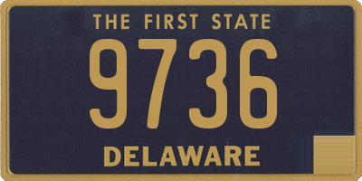 DE license plate 9736